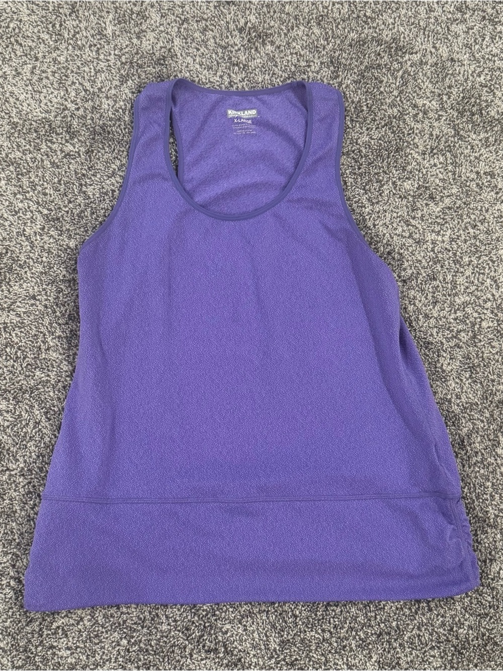 Kirkland Signature Purple Scoop Neck Racerback Tank